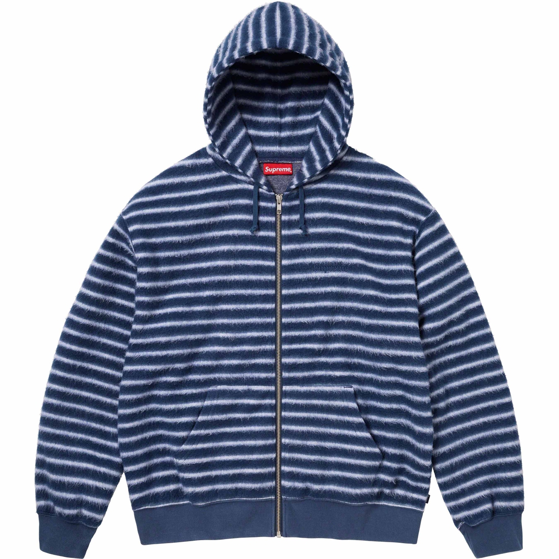 Details on Brushed Zip Up Hooded Sweatshirt Navy from fall winter
                                                    2023 (Price is $168)