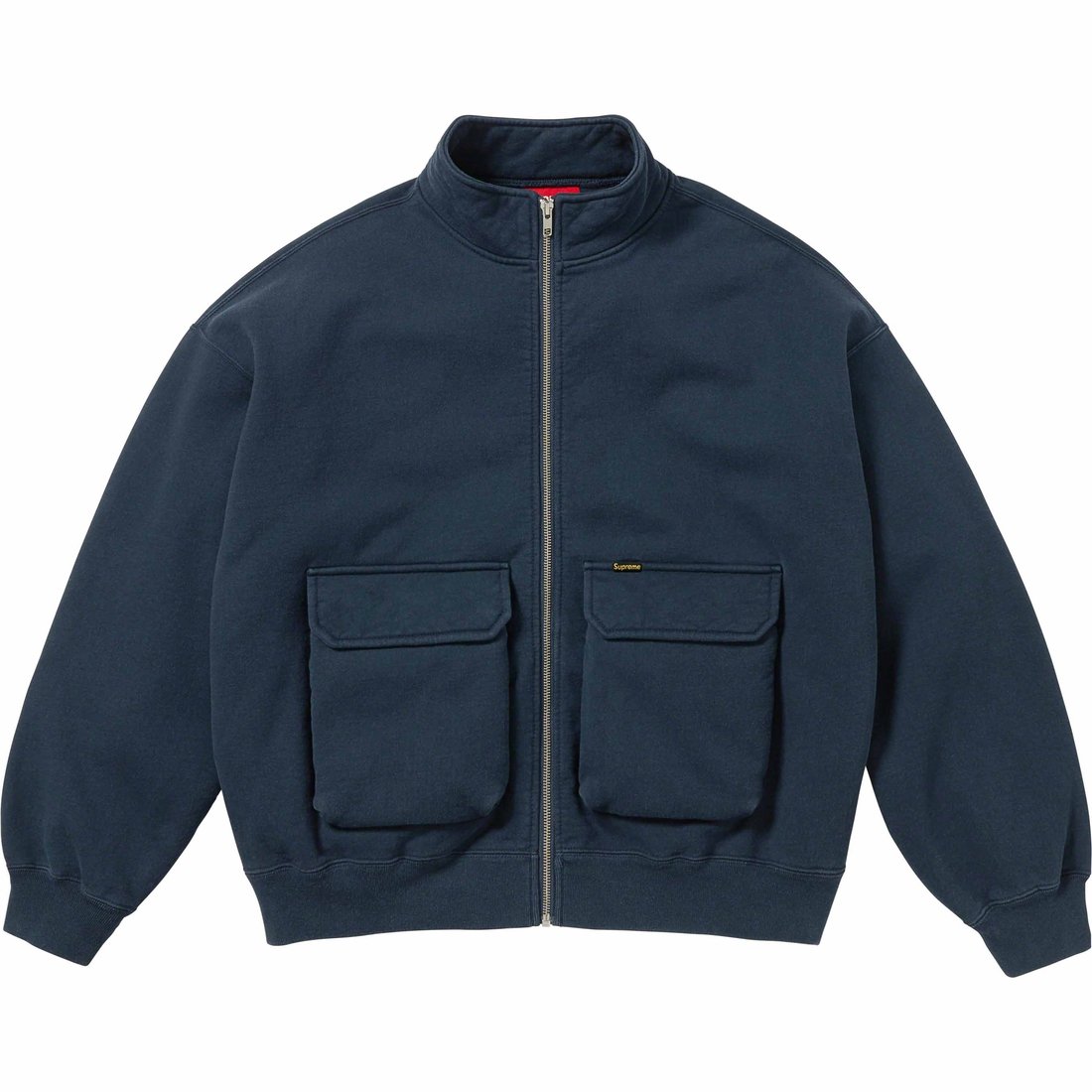 Details on Cargo Pocket Zip Up Sweatshirt Navy from fall winter
                                                    2023 (Price is $158)