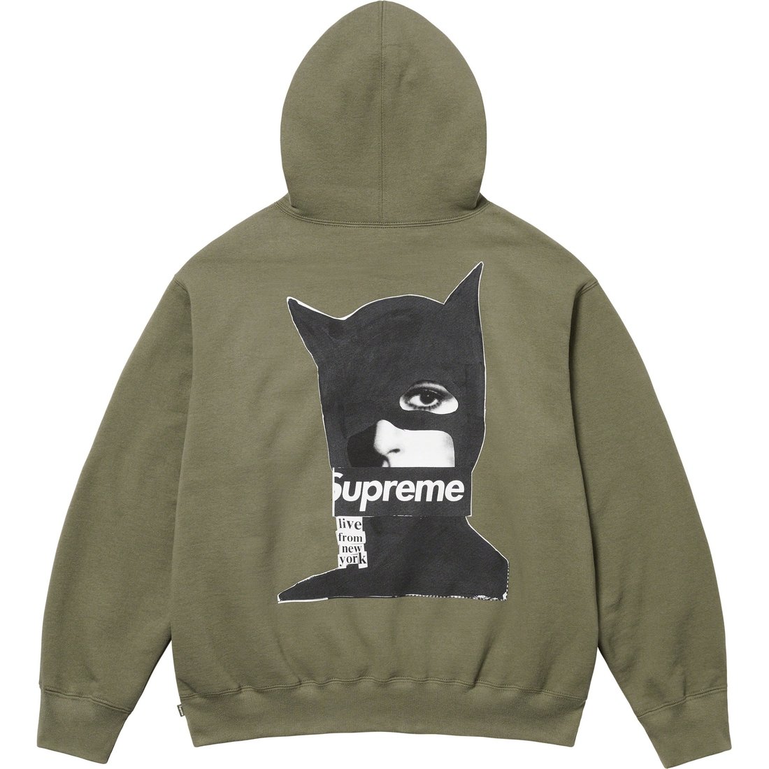 Details on Catwoman Hooded Sweatshirt Light Olive from fall winter
                                                    2023 (Price is $158)