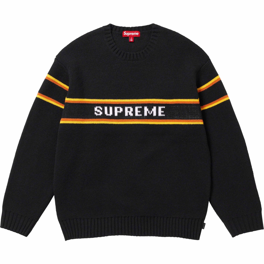 Details on Chest Stripe Sweater Black from fall winter
                                                    2023 (Price is $148)