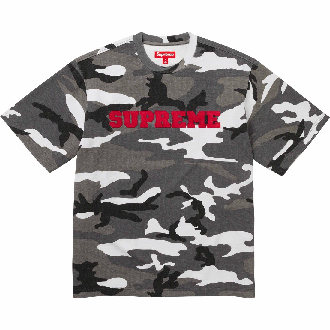 Details on Collegiate S S Top Snow Camo from fall winter 2023 (Price is $78)
