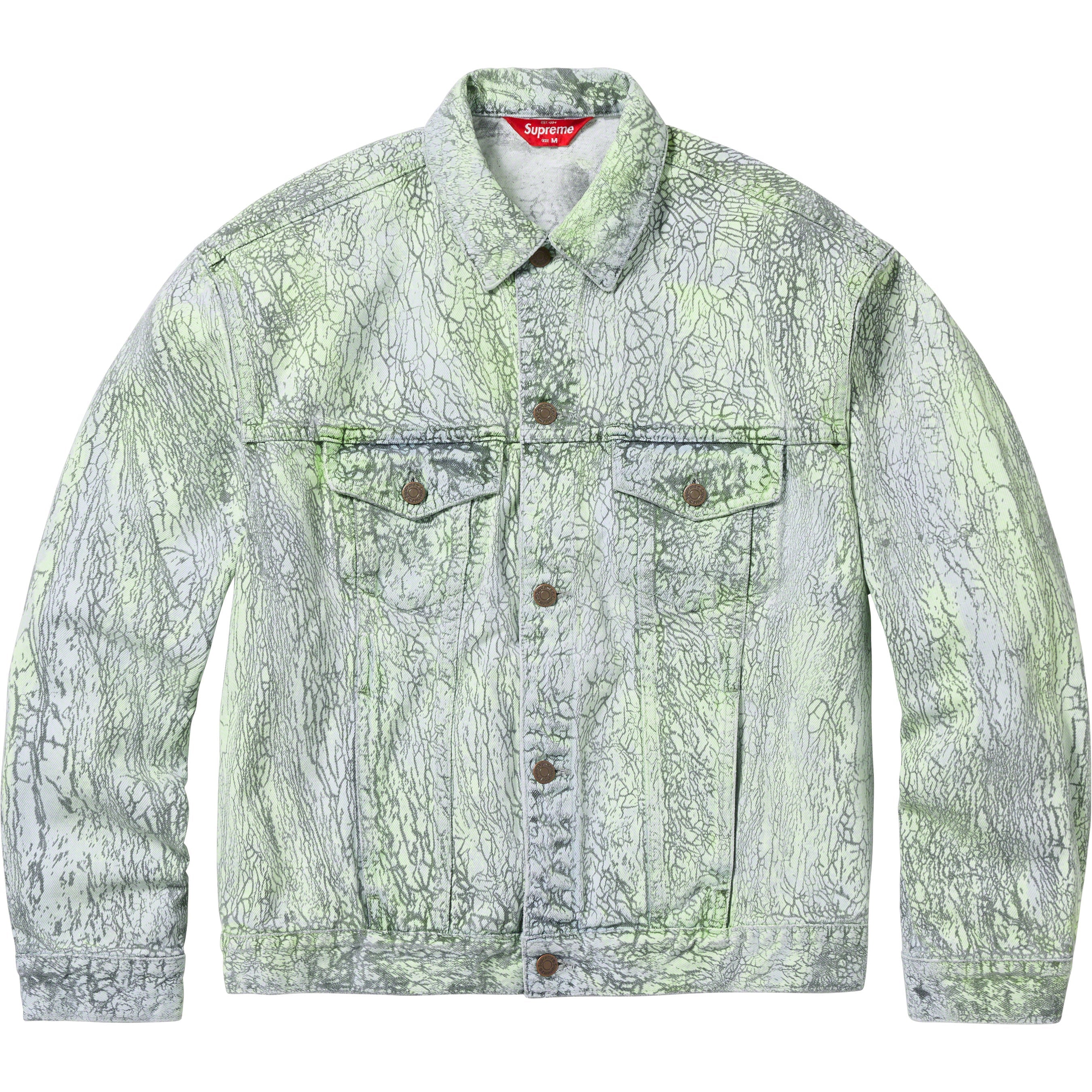 Supreme Crackle Denim Trucker Jacket 'Multicolor