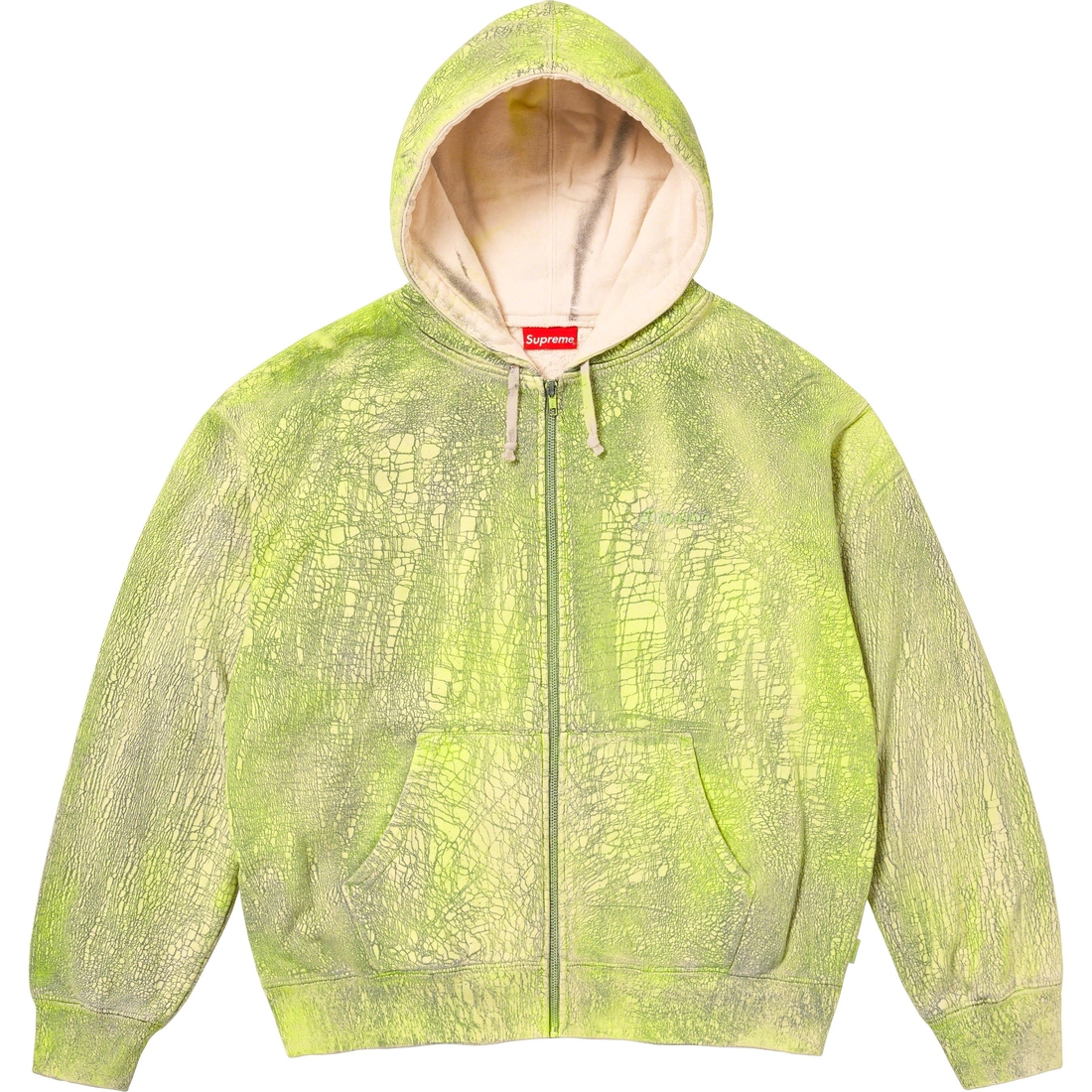 Details on Crackle Zip Up Hooded Sweatshirt Yellow from fall winter
                                                    2023 (Price is $228)