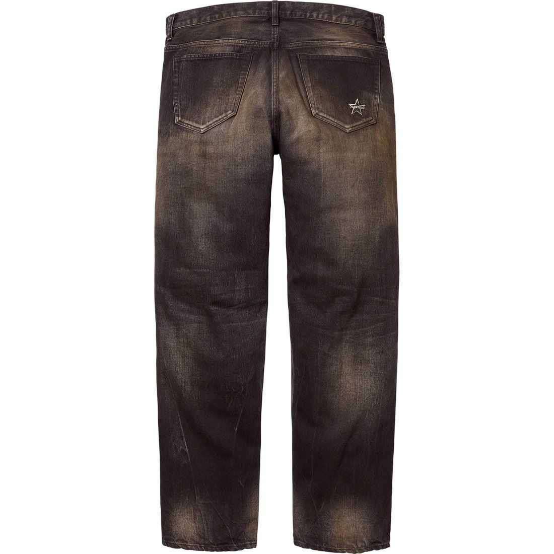 Details on Distressed Loose Fit Selvedge Jean Washed Black from fall winter
                                                    2023 (Price is $288)