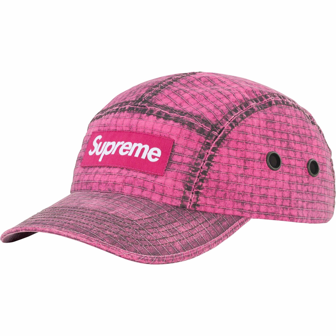 Details on Distressed Ripstop Camp Cap Pink from fall winter
                                                    2023 (Price is $58)