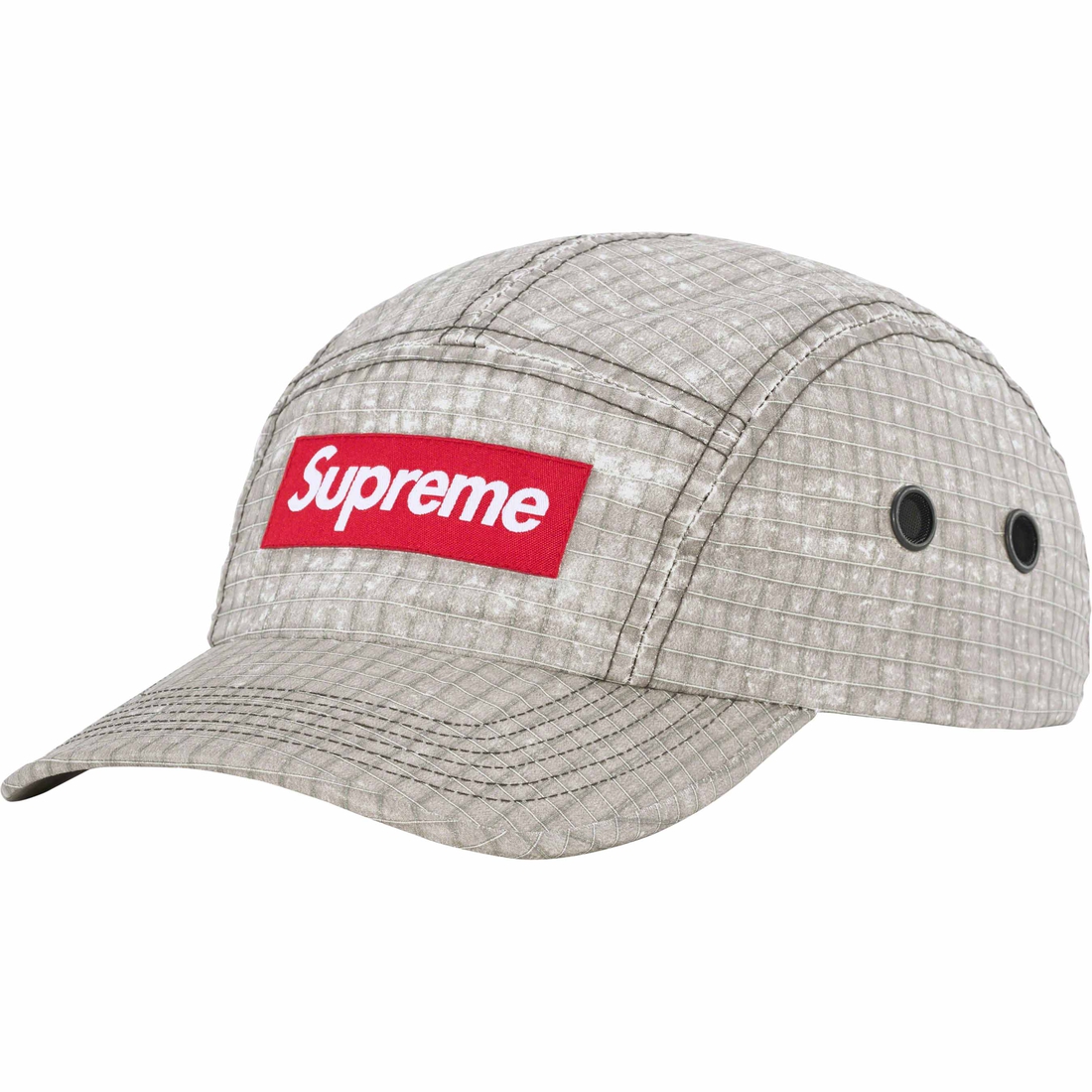 Details on Distressed Ripstop Camp Cap Stone from fall winter
                                                    2023 (Price is $58)