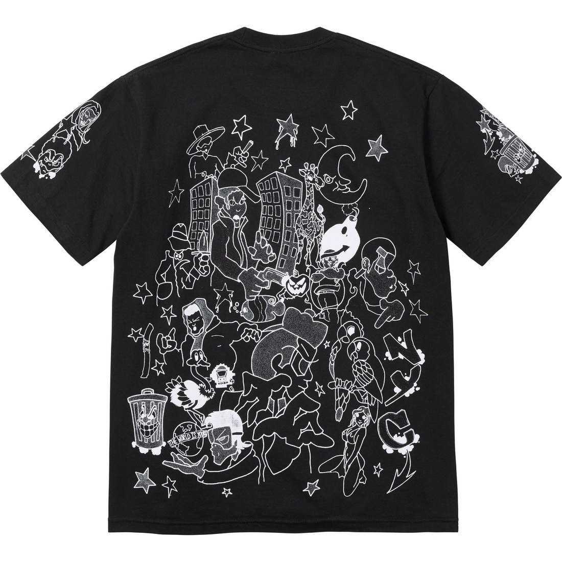 Supreme Downtown Tee (FW23) - Black - $48