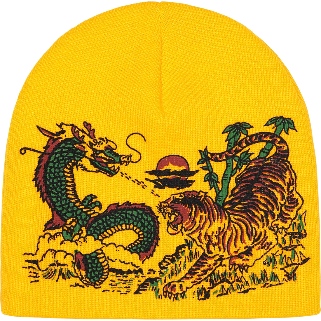 Details on Dragon Beanie Yellow from fall winter
                                                    2023 (Price is $40)