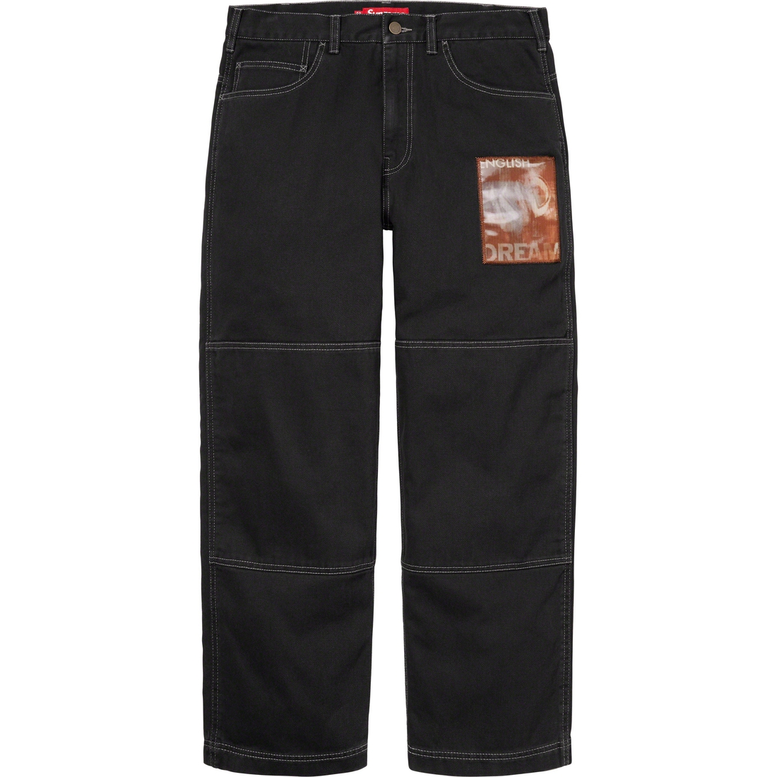 Details on Dream English Kid Twill Panel Pant Black from fall winter
                                                    2023 (Price is $158)