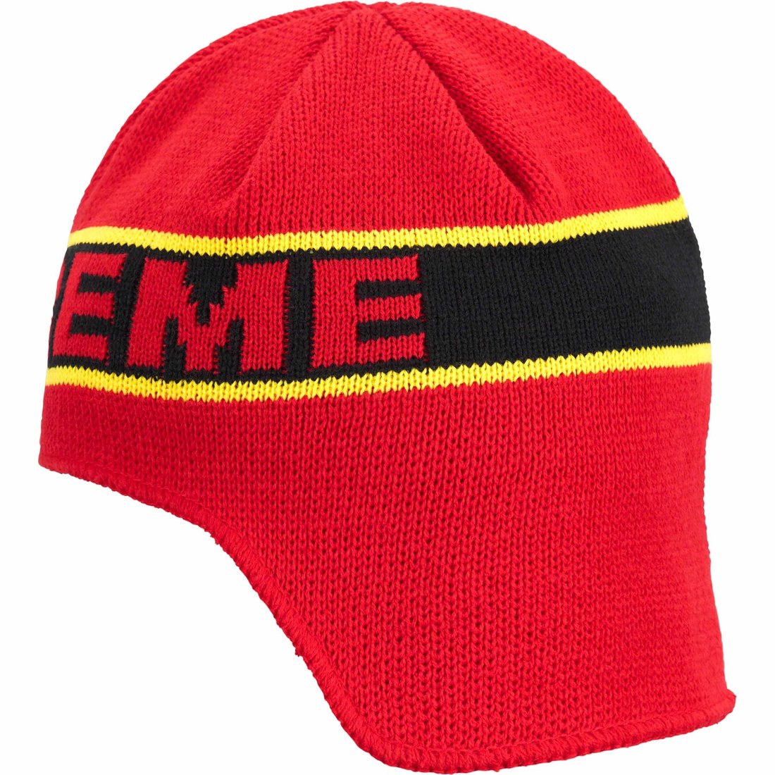 Details on Earflap Beanie Red from fall winter
                                                    2023 (Price is $40)