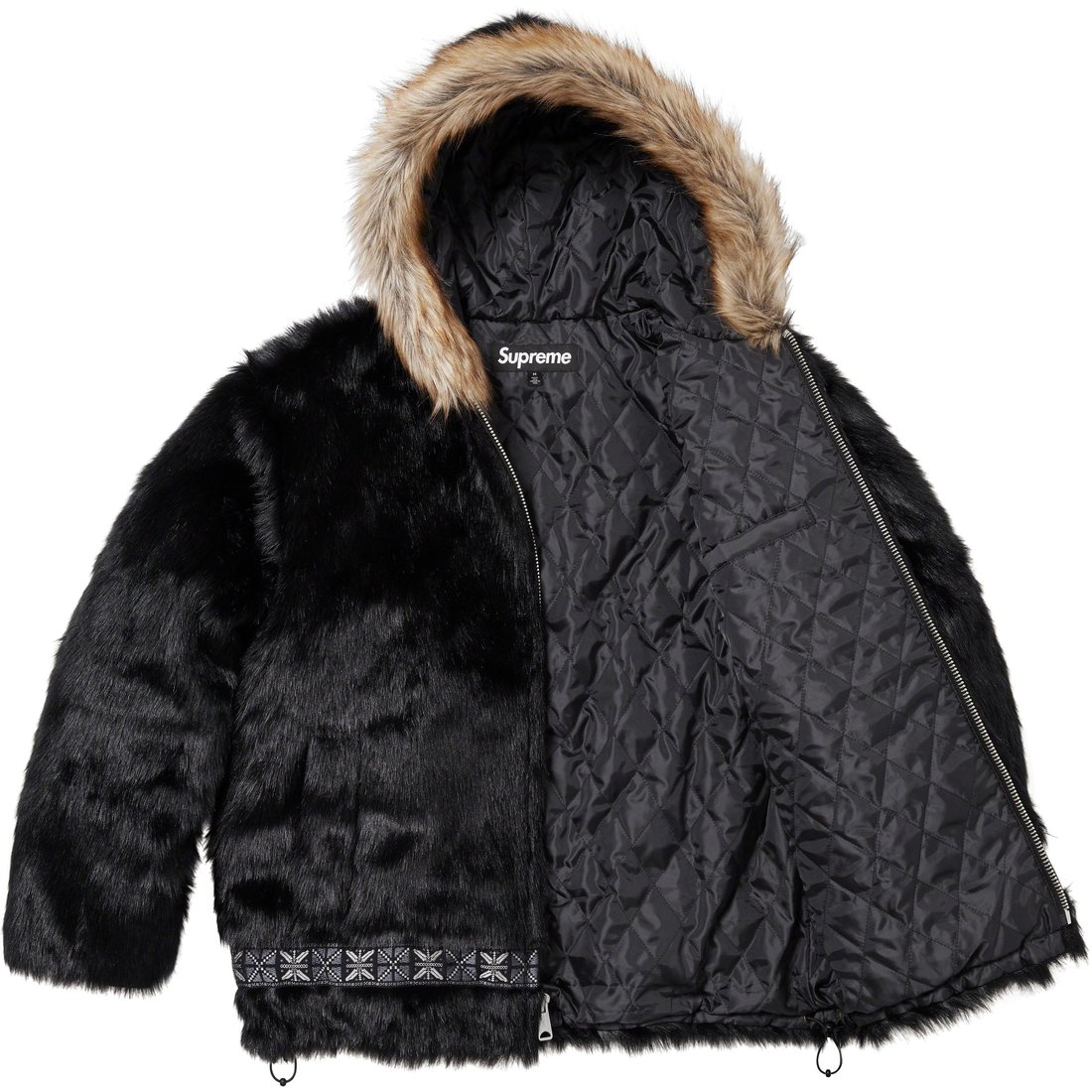 Details on Faux Fur Parka Black from fall winter
                                                    2023 (Price is $398)