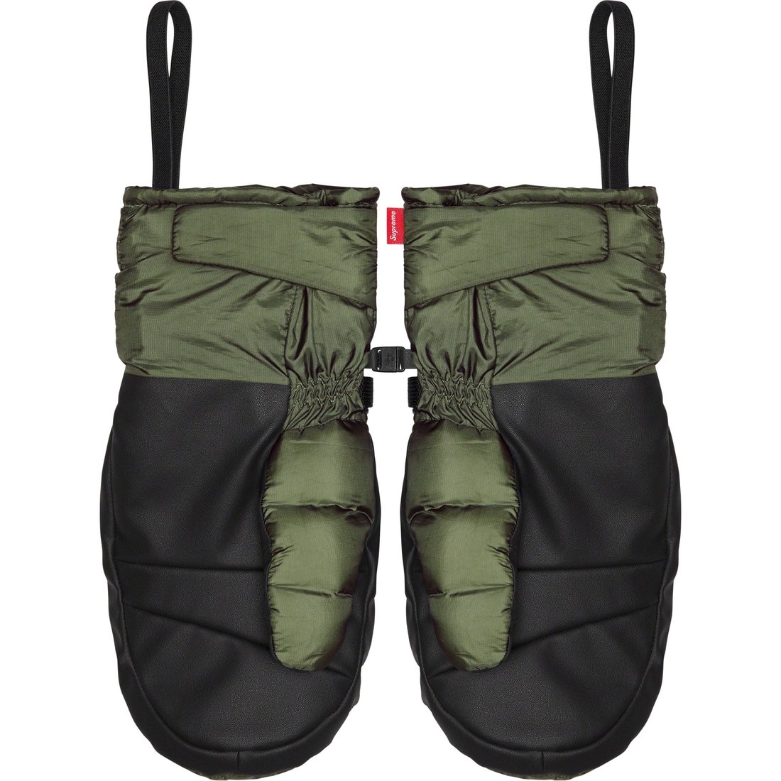 Details on Featherweight Down Mittens Olive from fall winter
                                                    2023 (Price is $88)