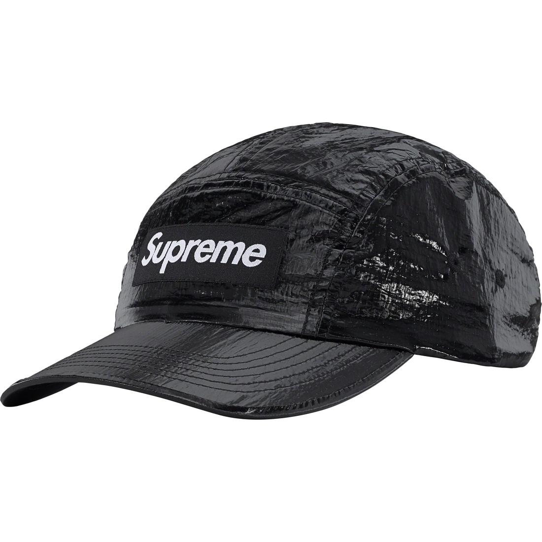 Details on Gloss Ripstop Camp Cap Black from fall winter
                                                    2023 (Price is $54)