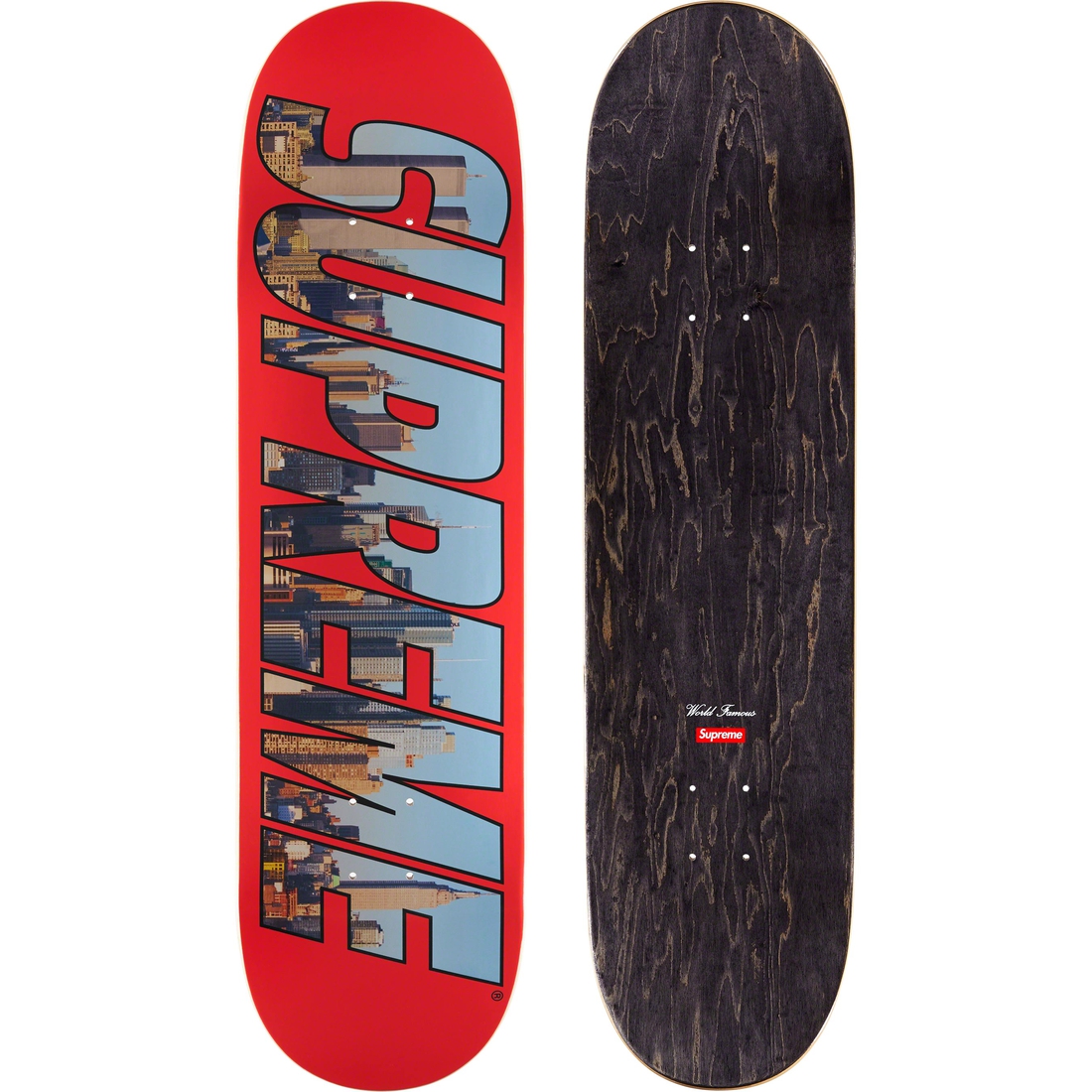 Details on Gotham Skateboard Red - 8.375” x 32.125” from fall winter
                                                    2023 (Price is $60)