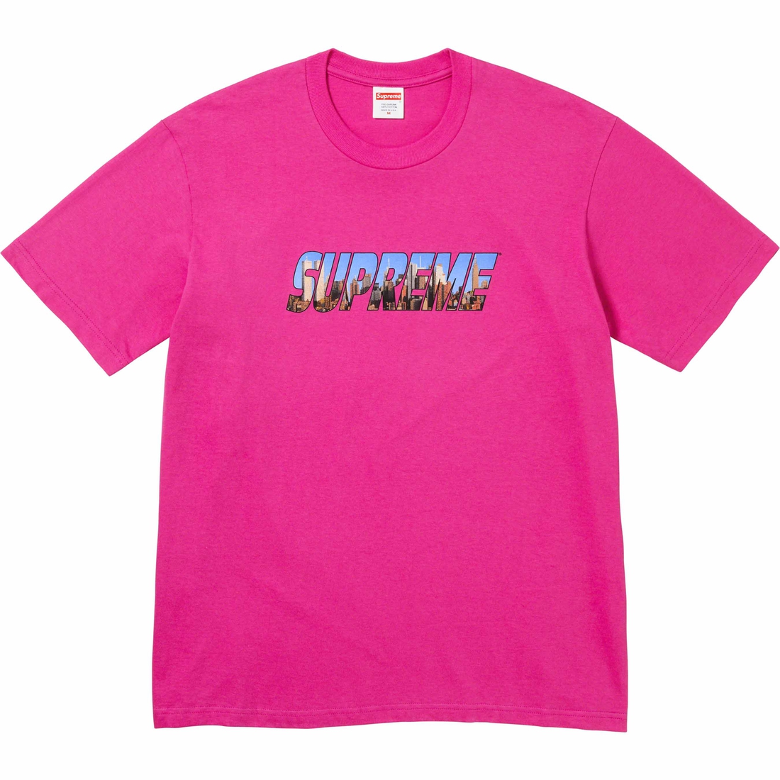 Details on Gotham Tee Magenta from fall winter 2023 (Price is $40)