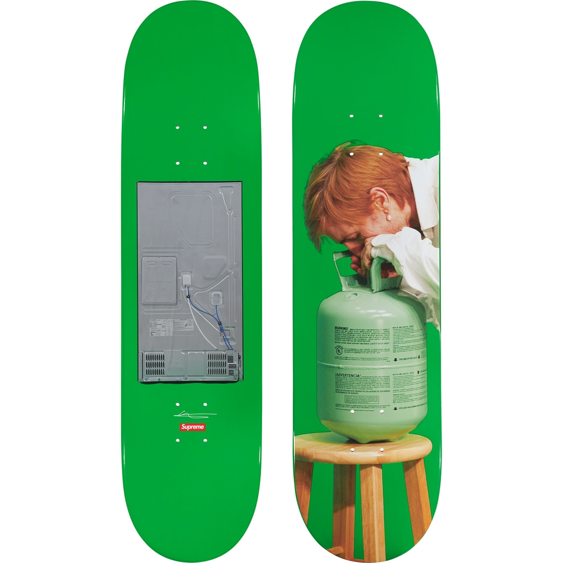Details on GreenScreen Skateboard Gas - 8.25" x 32" from fall winter 2023 (Price is $78)
