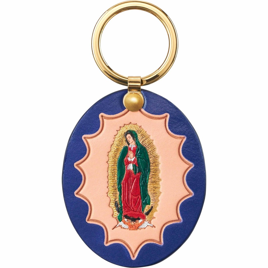 Details on Guadalupe Leather Keychain Blue from fall winter
                                                    2023 (Price is $38)