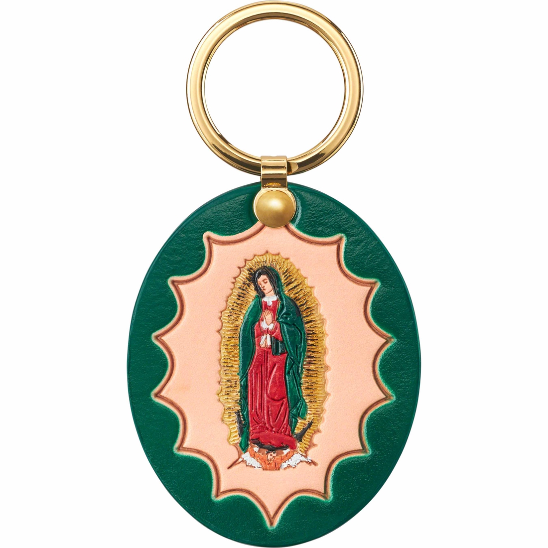 Details on Guadalupe Leather Keychain Green from fall winter
                                                    2023 (Price is $38)