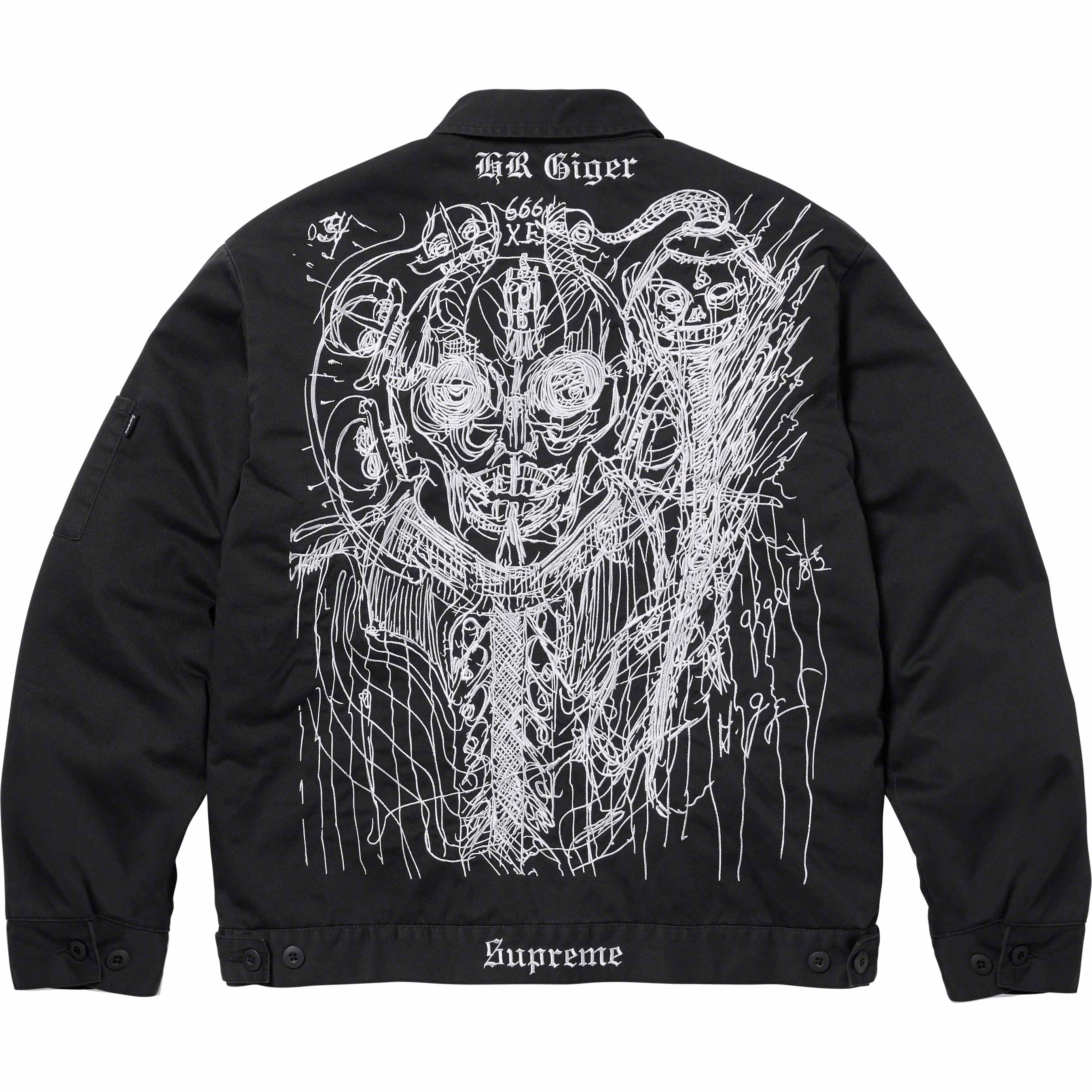 Supreme H.R. Giger EmbroideredWorkJacket