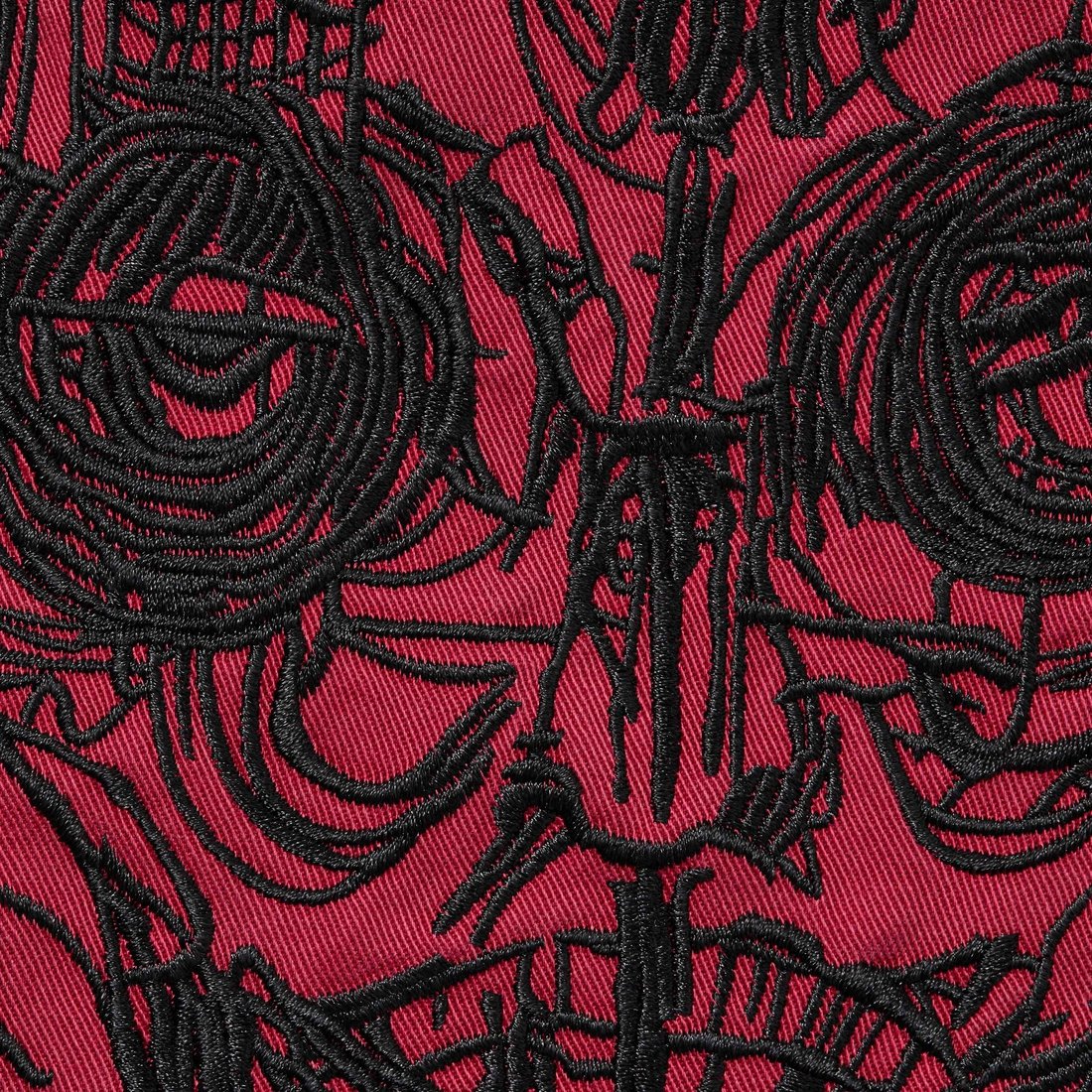 Details on H.R. Giger Embroidered Work Jacket Red from fall winter
                                                    2023 (Price is $298)