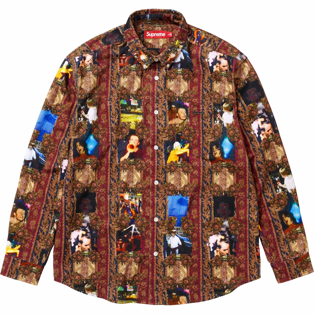Details on Hardcore Printed Corduroy Shirt Multicolor from fall winter 2023 (Price is $158)