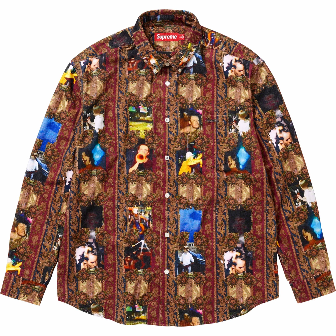 Supreme Hardcore Printed Corduroy Shirt (FW23) - Multicolor - $158