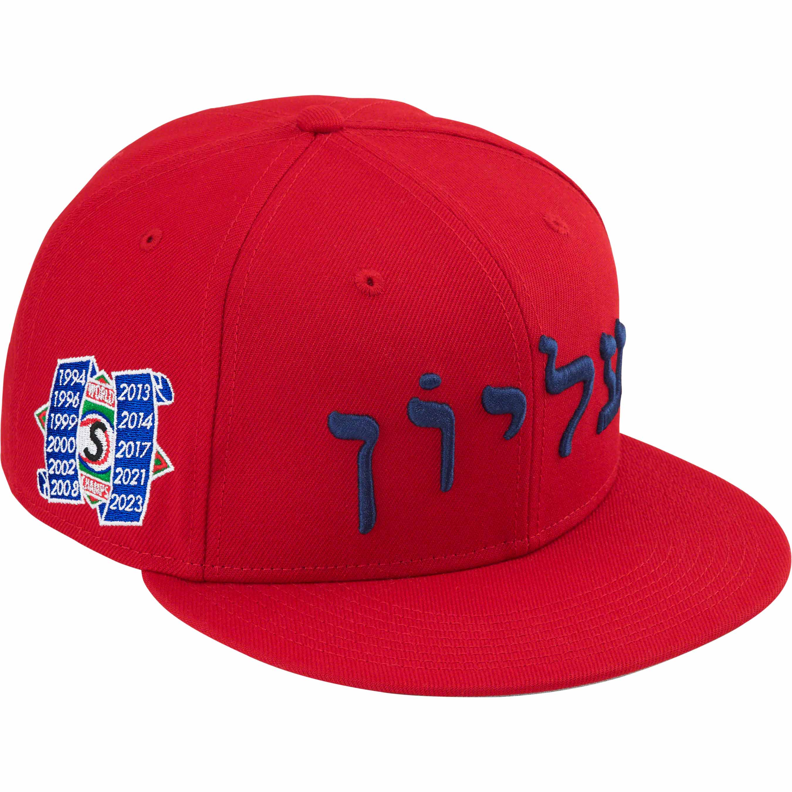 Supreme Hebrew New Era 赤７３／４JBLClip