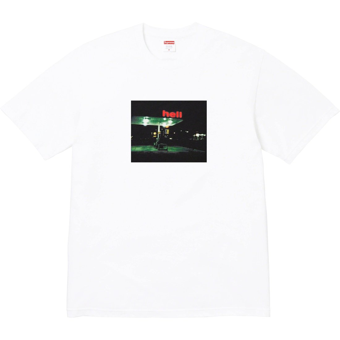 Details on Hell Tee White from fall winter
                                                    2023 (Price is $48)