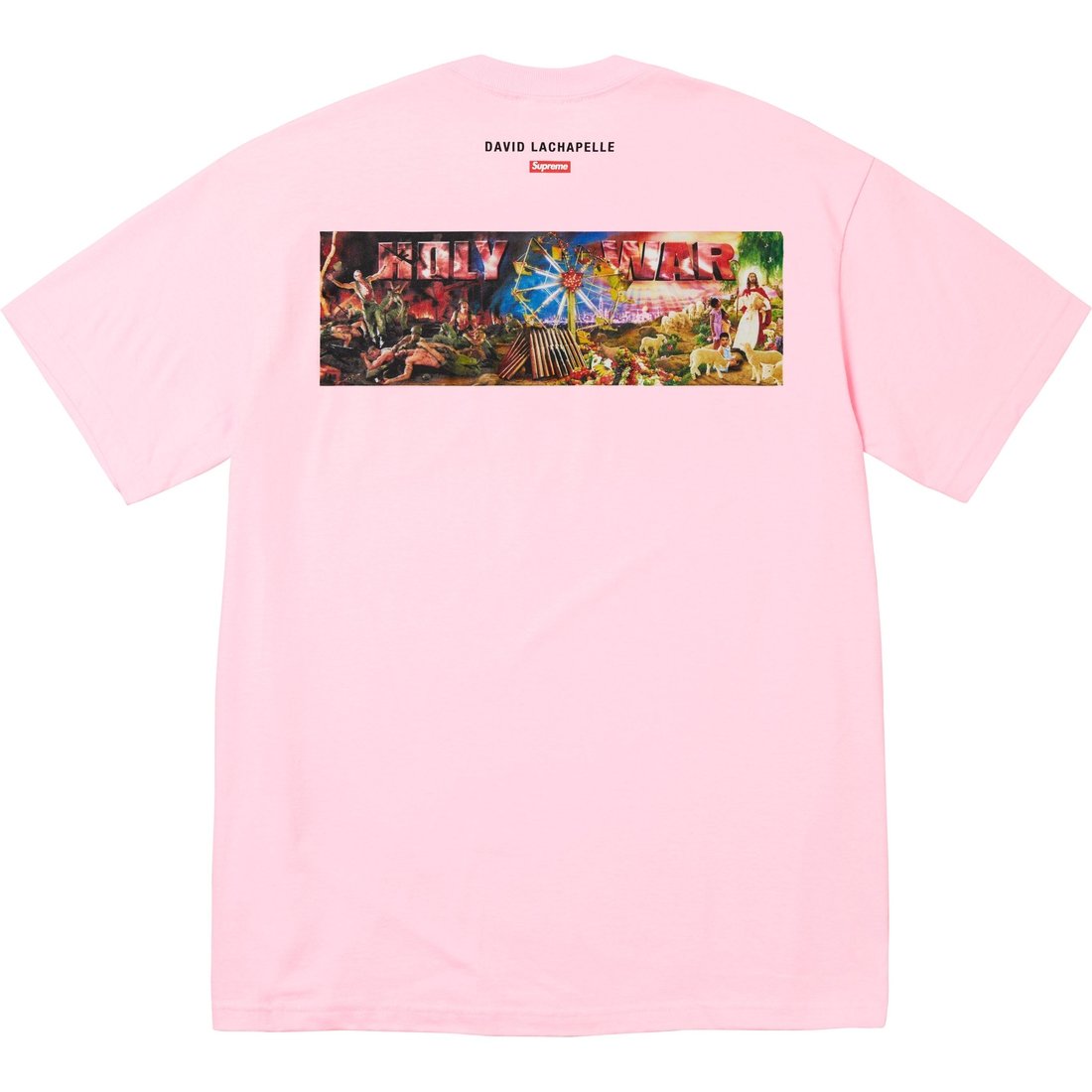 Details on Holy War Tee Light Pink from fall winter 2023 (Price is $48)