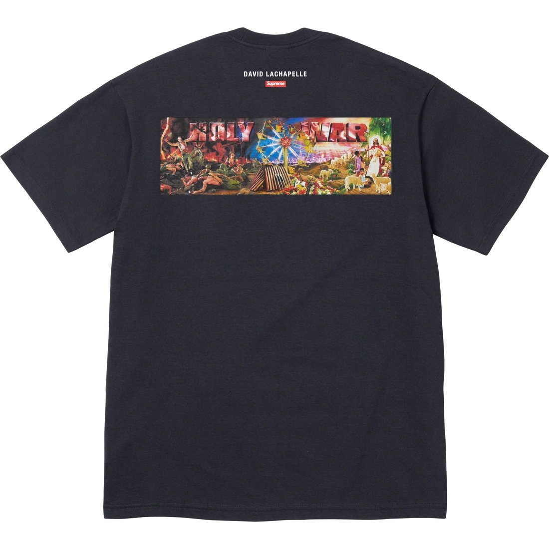 Details on Holy War Tee Navy from fall winter
                                                    2023 (Price is $48)
