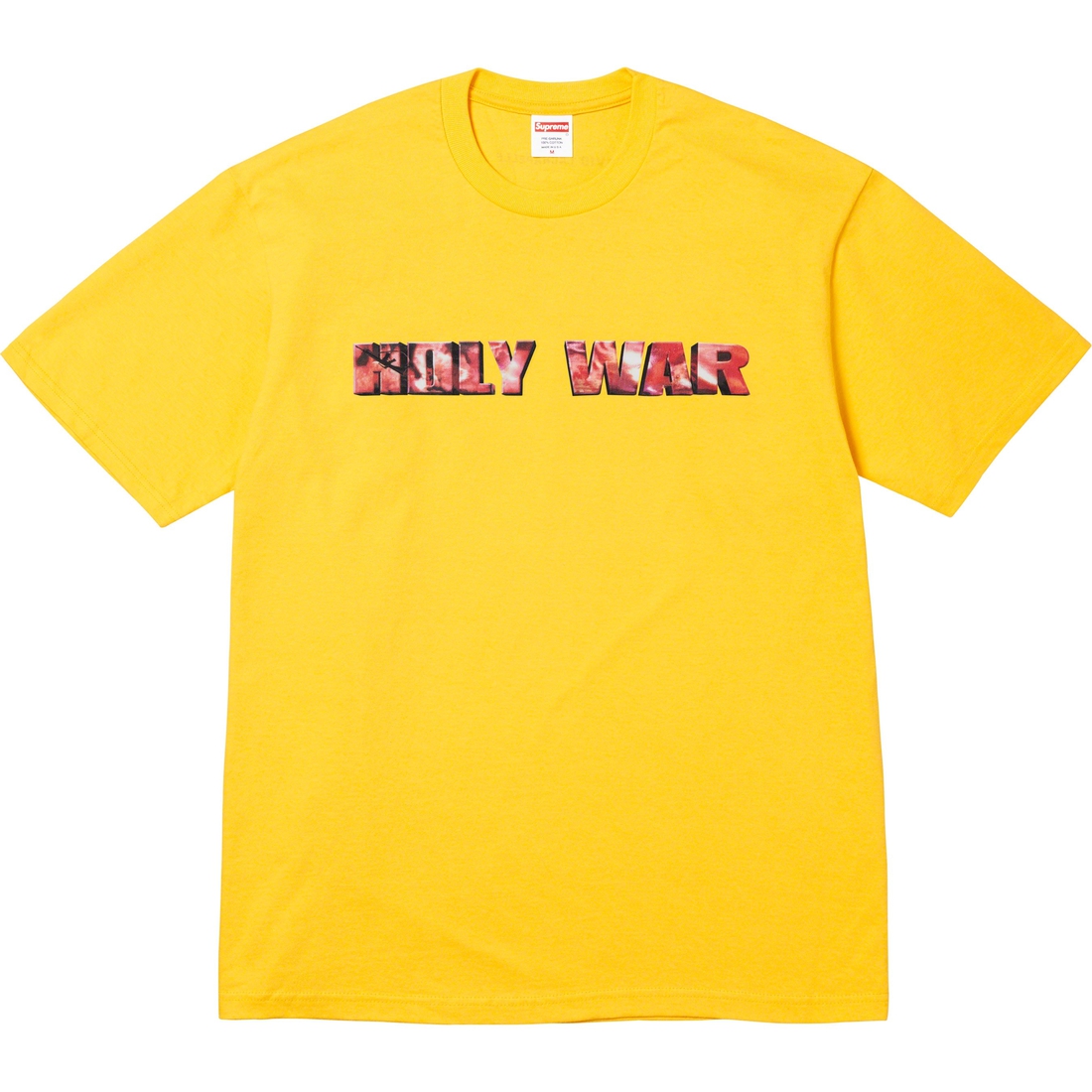 Details on Holy War Tee Yellow from fall winter
                                                    2023 (Price is $48)