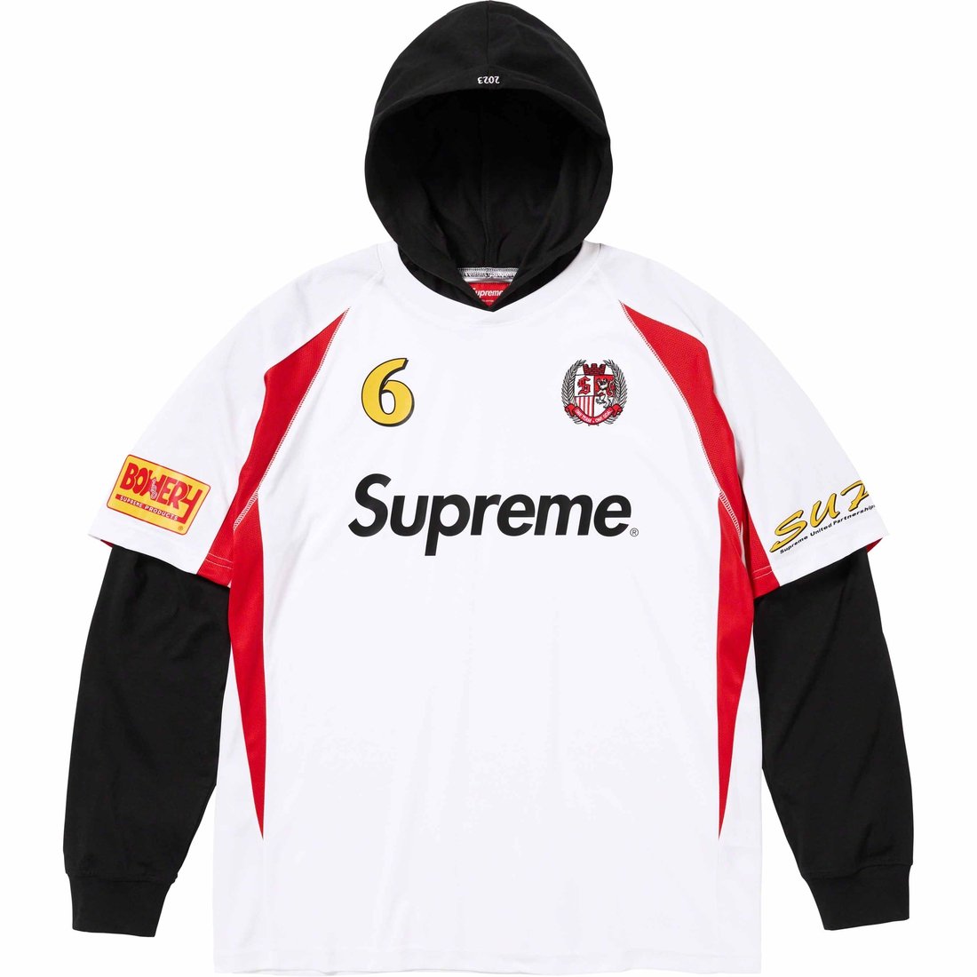 Supreme Hooded Soccer Jersey (FW23) - White - $118