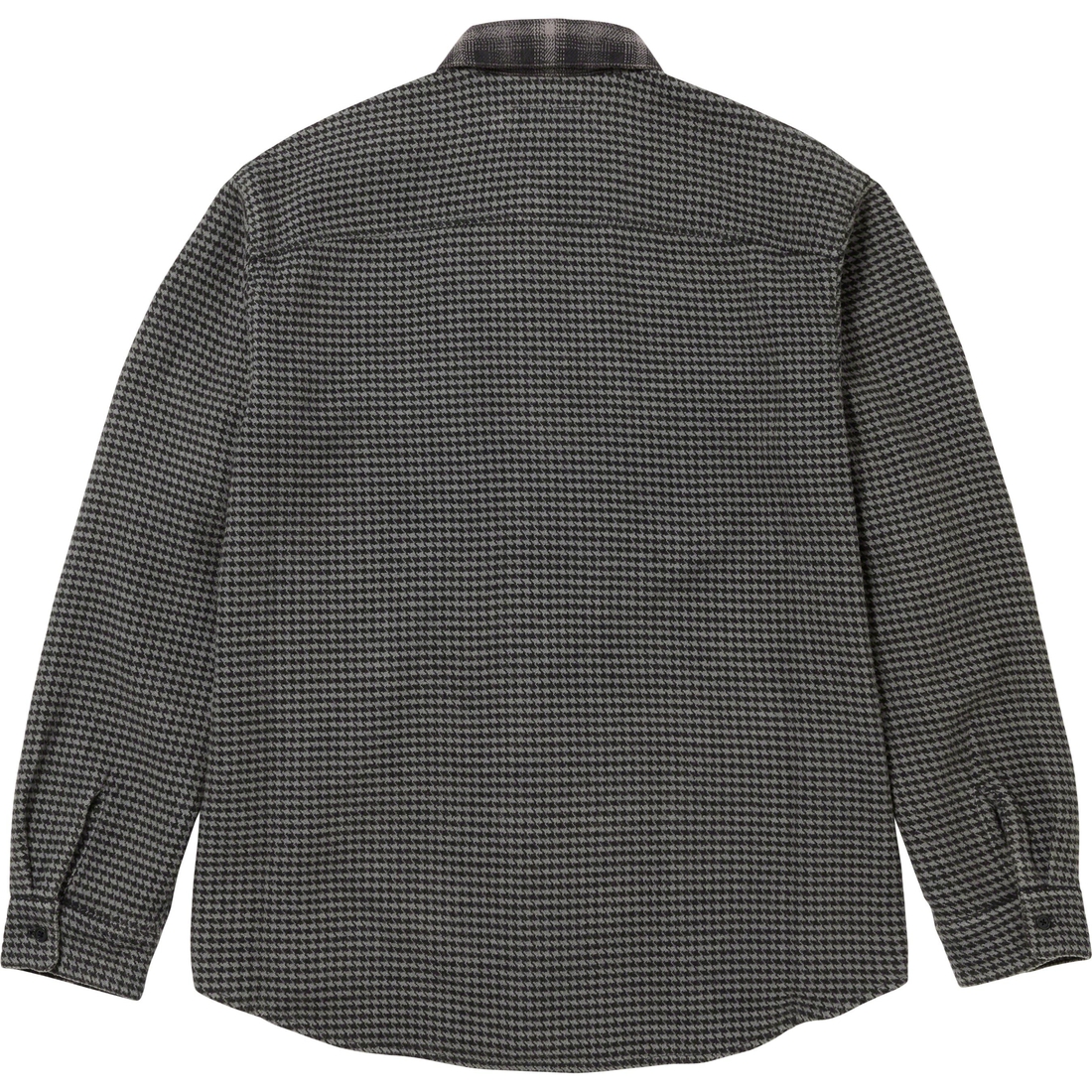 Details on Houndstooth Plaid Flannel Shirt Black from fall winter
                                                    2023 (Price is $138)