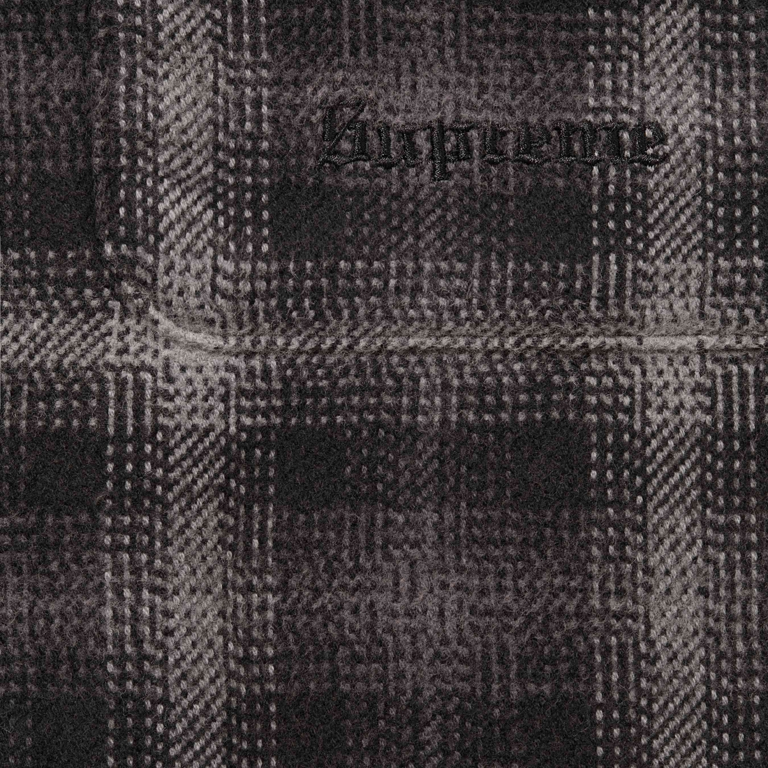 Details on Houndstooth Plaid Flannel Shirt Black from fall winter
                                                    2023 (Price is $138)
