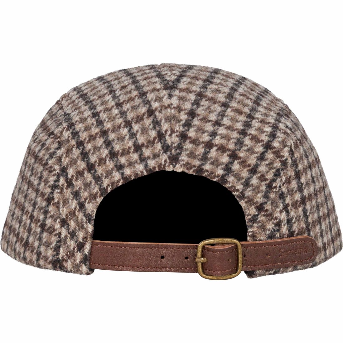 Details on Houndstooth Wool Camp Cap Tan from fall winter
                                                    2023 (Price is $58)