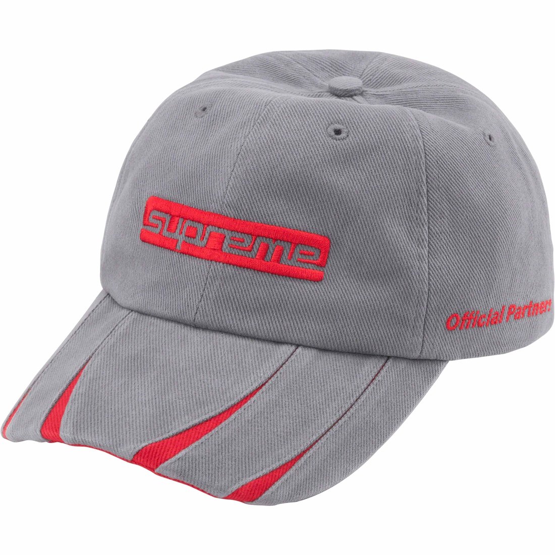 Details on Jagged Visor 6-Panel Grey from fall winter
                                                    2023 (Price is $48)