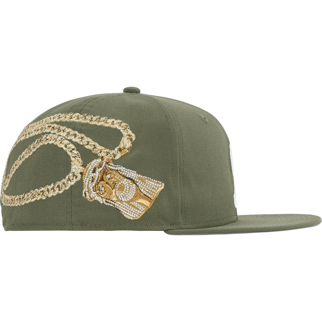 Details on Jesus Piece S Logo New Era Olive from fall winter
                                                    2023 (Price is $54)