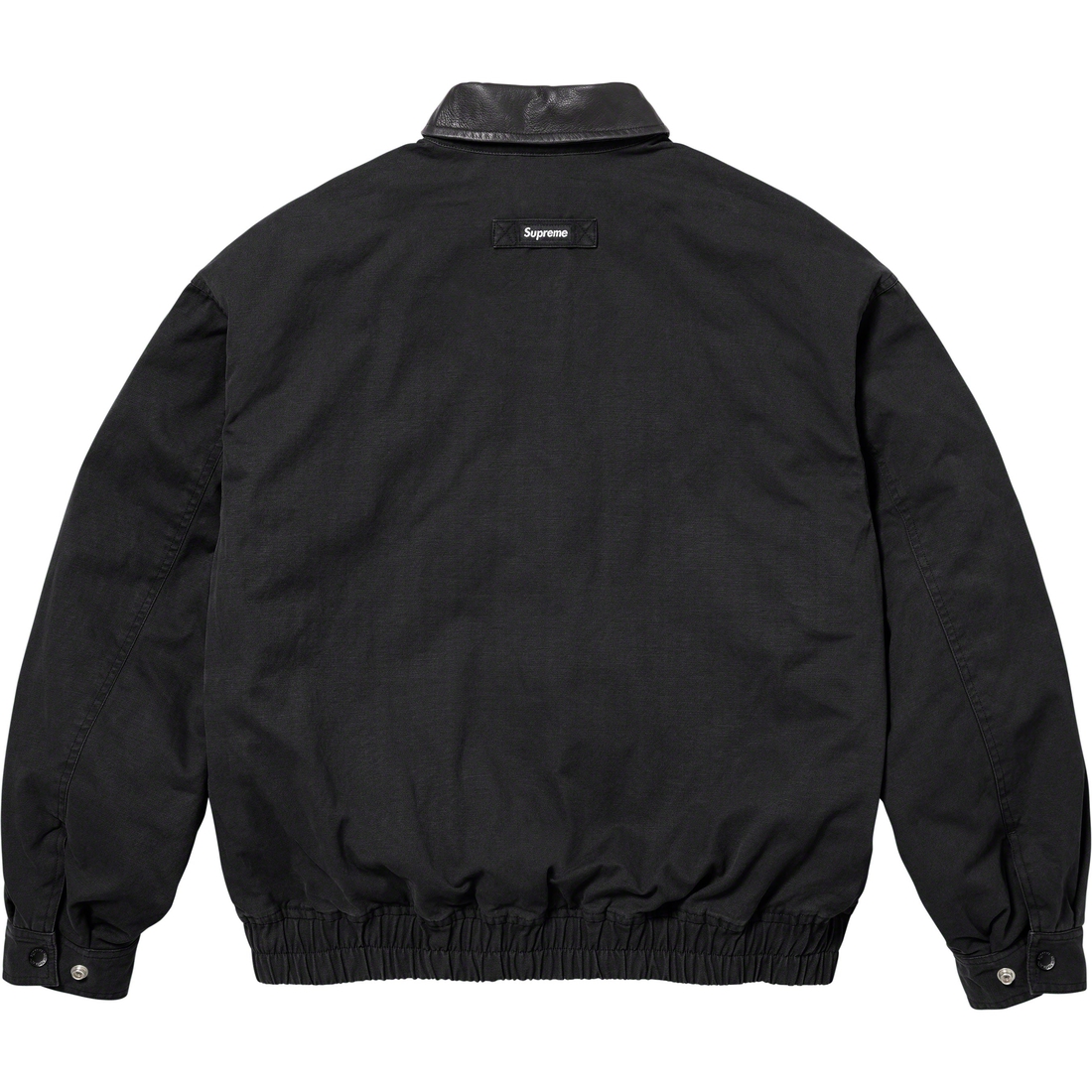 Details on Leather Collar Utility Jacket Black from fall winter
                                                    2023 (Price is $238)