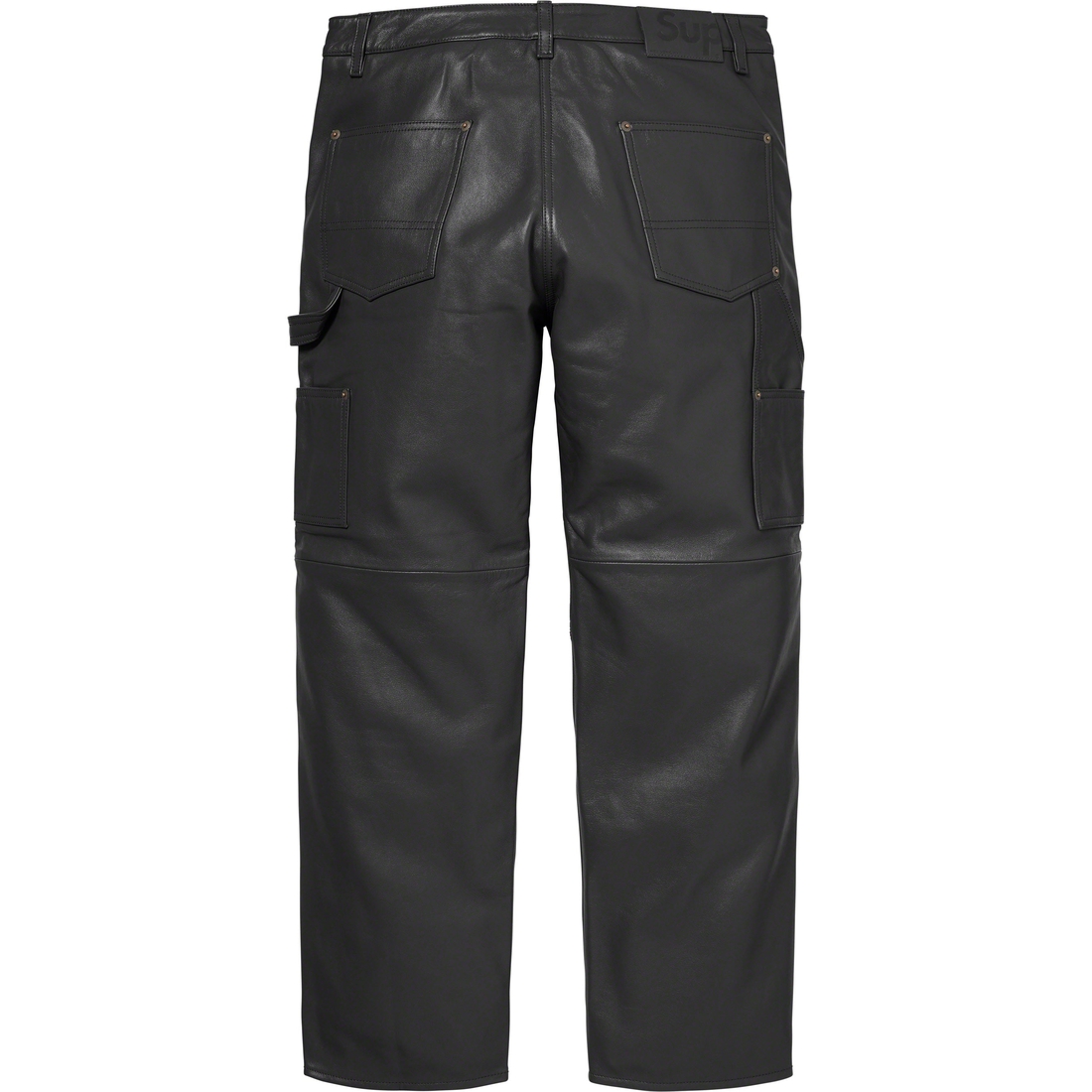 Details on Leather Double Knee Pant Black from fall winter
                                                    2023 (Price is $428)