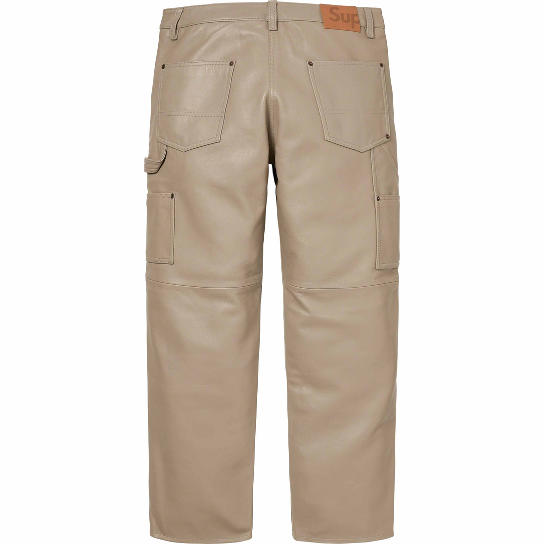 Details on Leather Double Knee Pant Tan from fall winter
                                                    2023 (Price is $428)