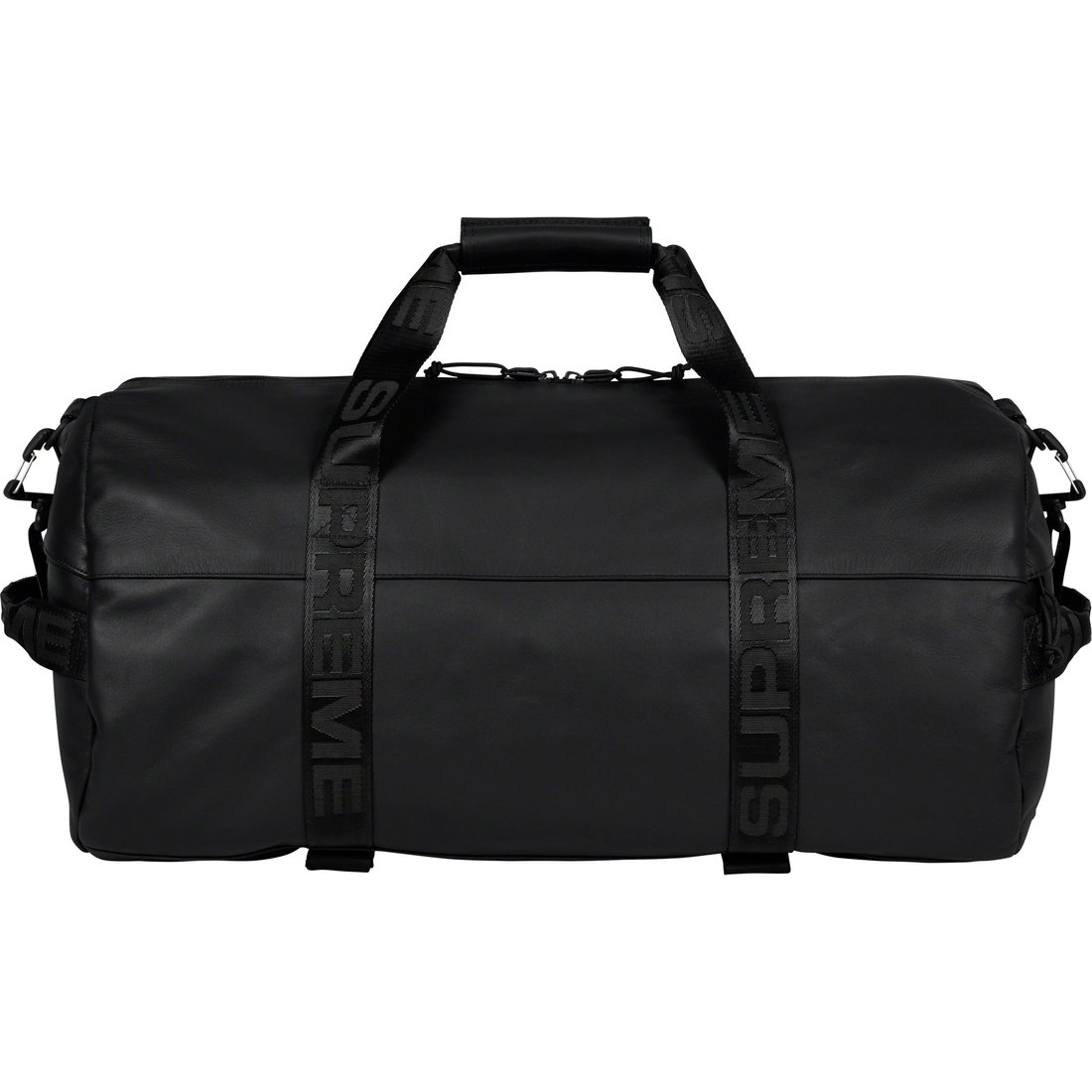 Supreme Leather Duffle Bag (FW23) - Black - $328
