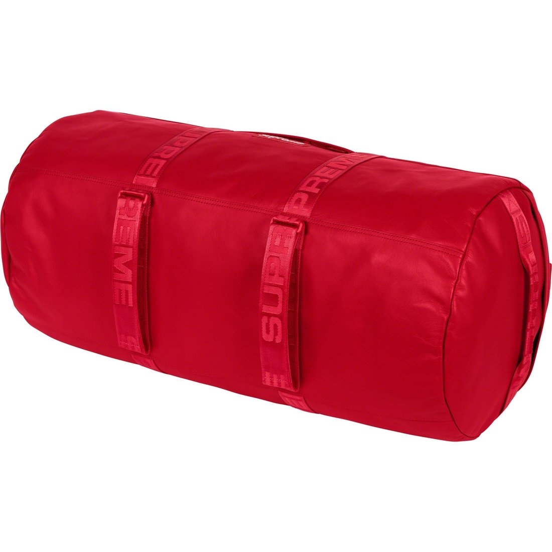 Supreme Leather Large Duffle Bag (FW23) - Red - $498