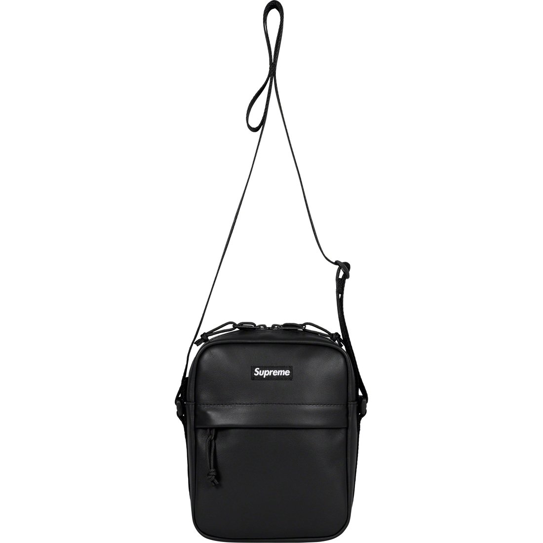 Supreme Leather Shoulder Bag (FW23) - Black - $110
