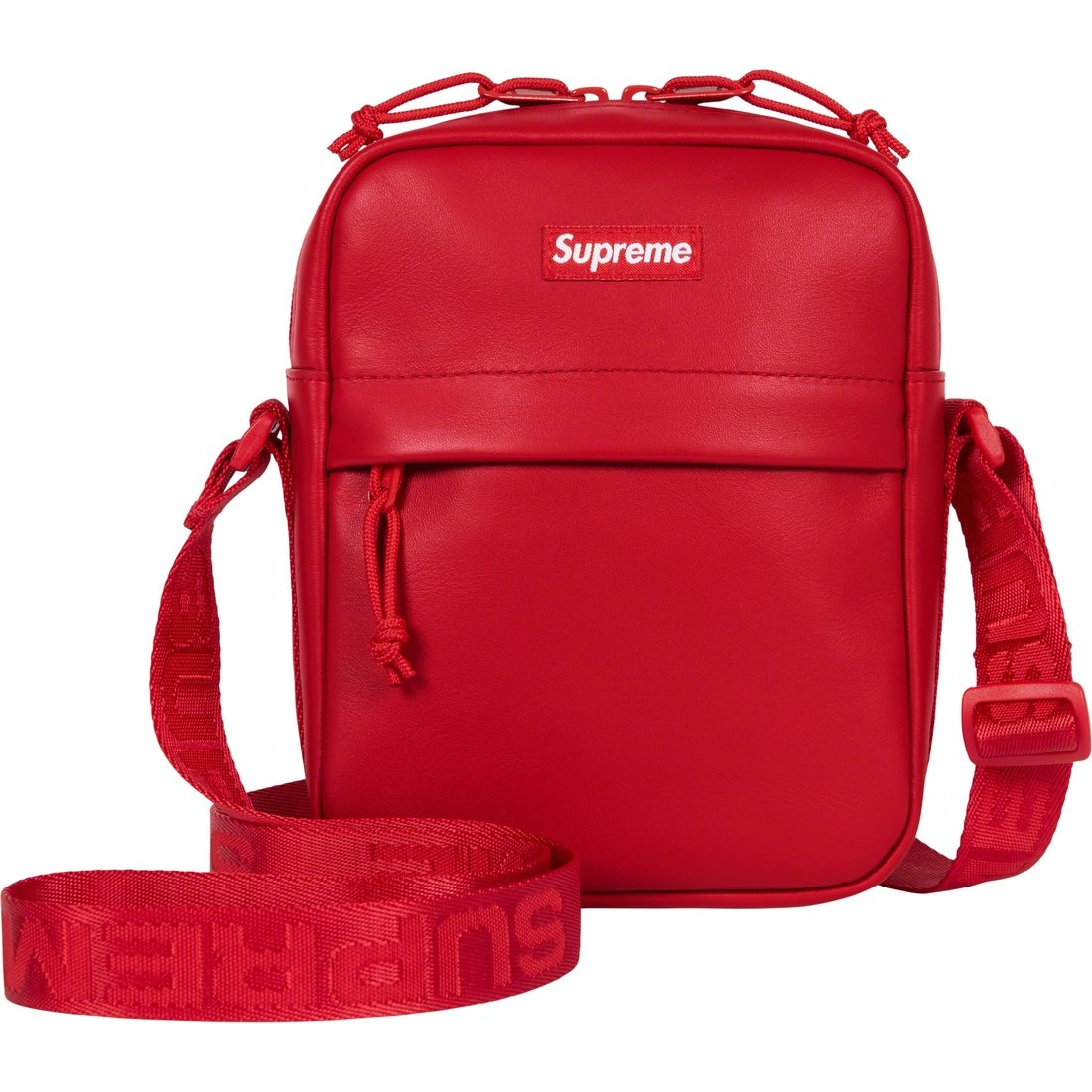 Supreme Leather Shoulder Bag (FW23) - Red - $110