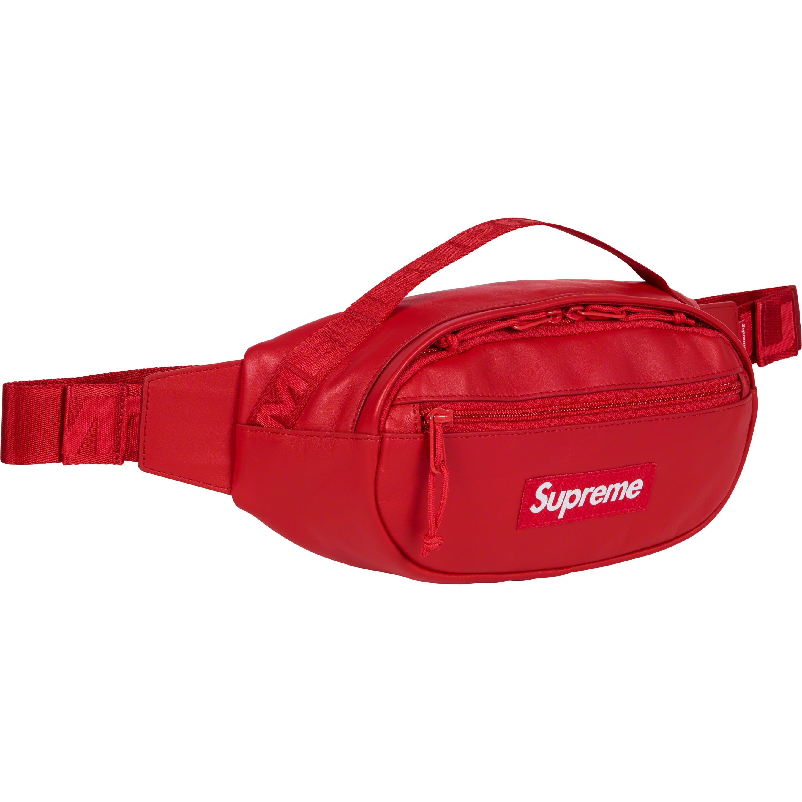 supreme leather waist bag