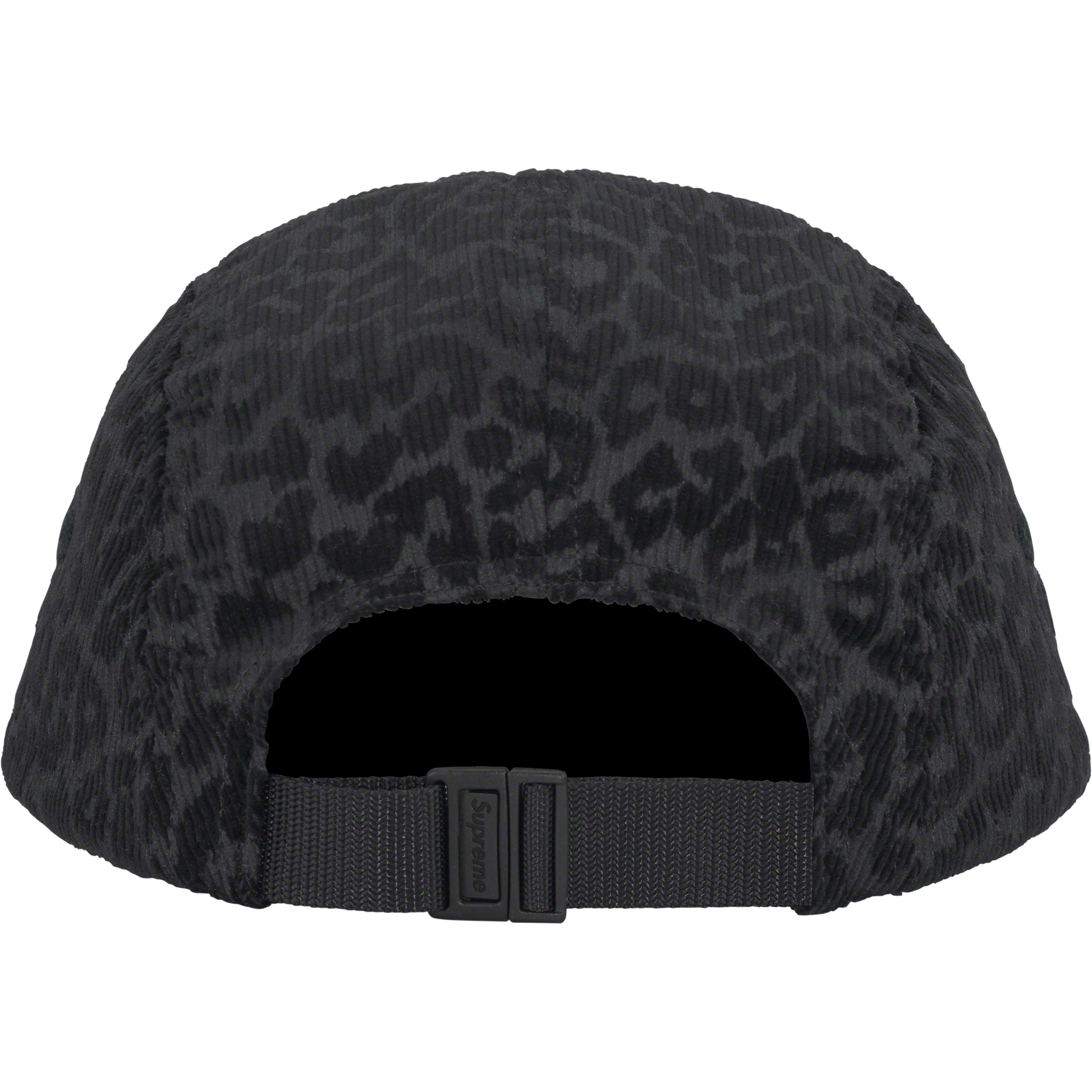 Supreme Leopard Corduroy Camp Cap Black - キャップ