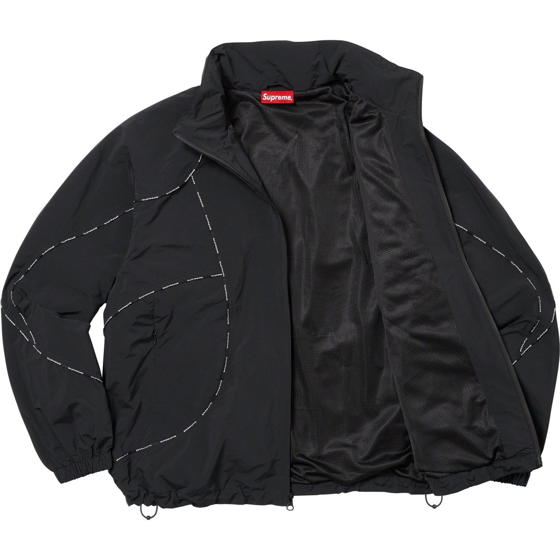 Details on Logo Piping Hooded Track Jacket Black from fall winter
                                                    2023 (Price is $178)