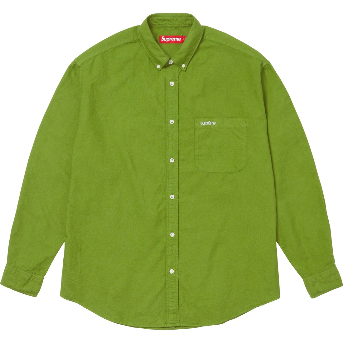 Details on Loose Fit Oxford Shirt Dyed Green from fall winter
                                                    2023 (Price is $138)