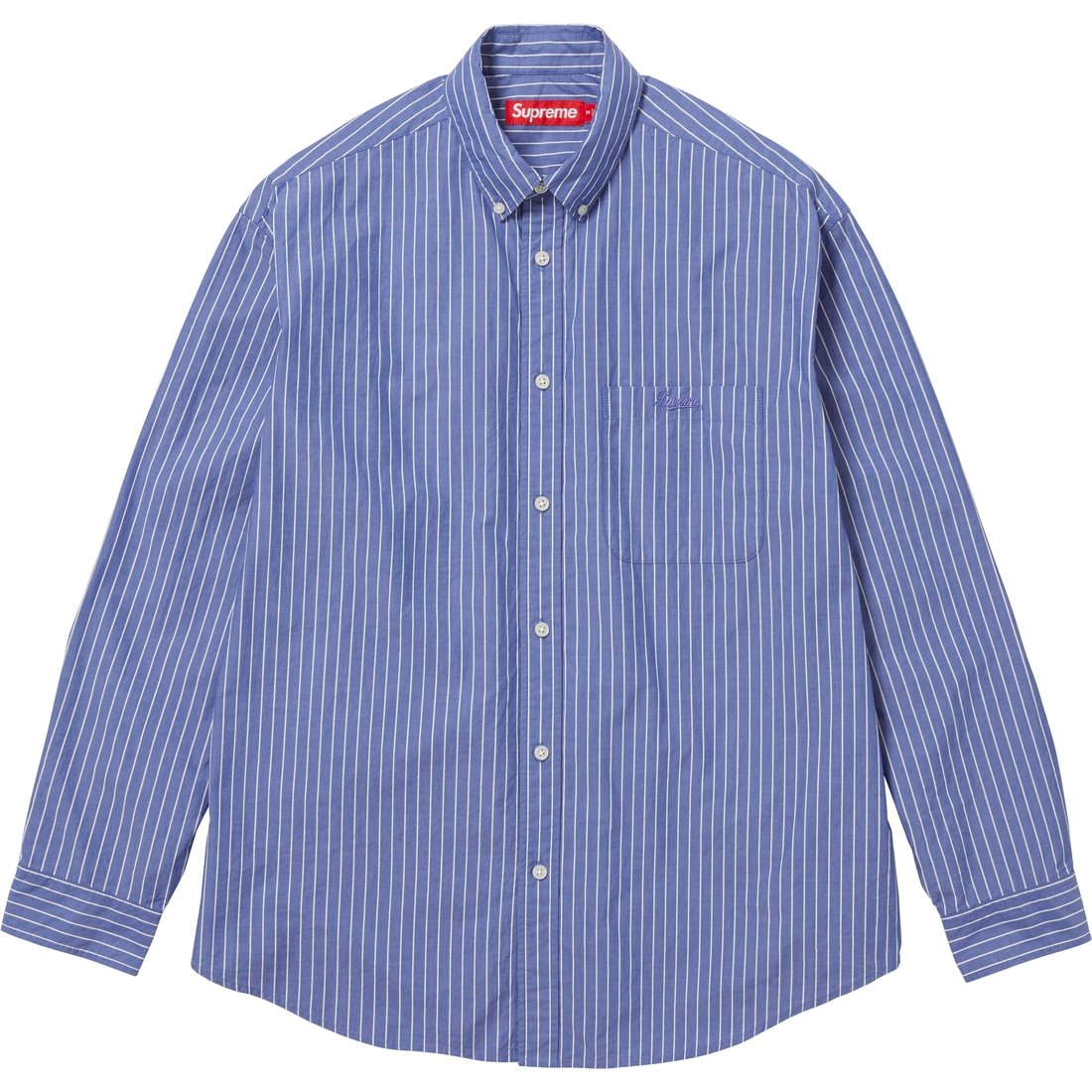 Details on Loose Fit Stripe Shirt Blue from fall winter
                                                    2023 (Price is $148)