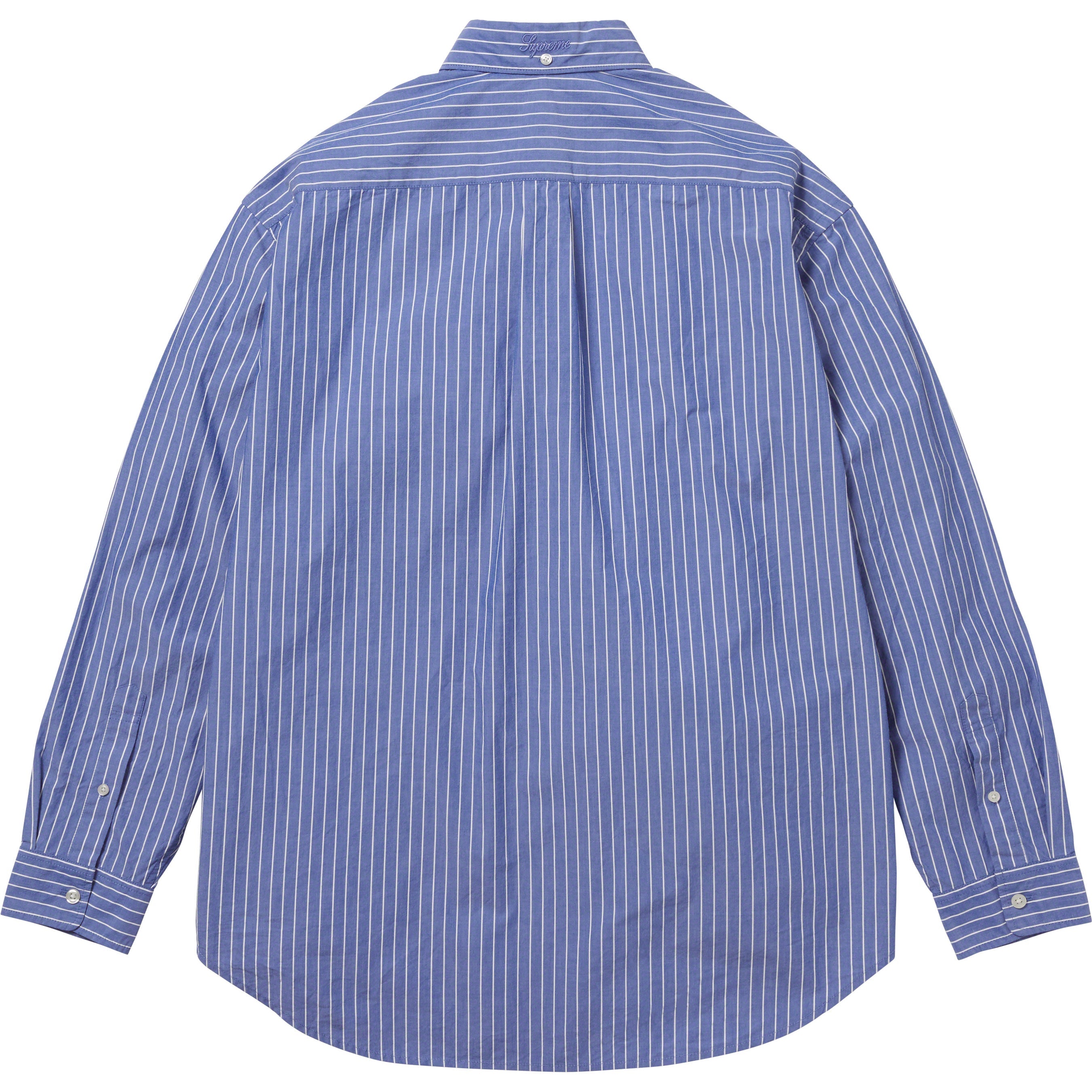 Supreme Loose Fit Stripe Shirt Blue-